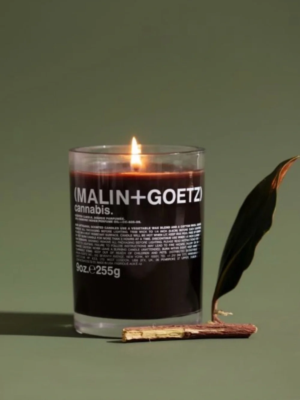 Malin + Goetz Cannabis Candle 9 oz. 255g Like-New